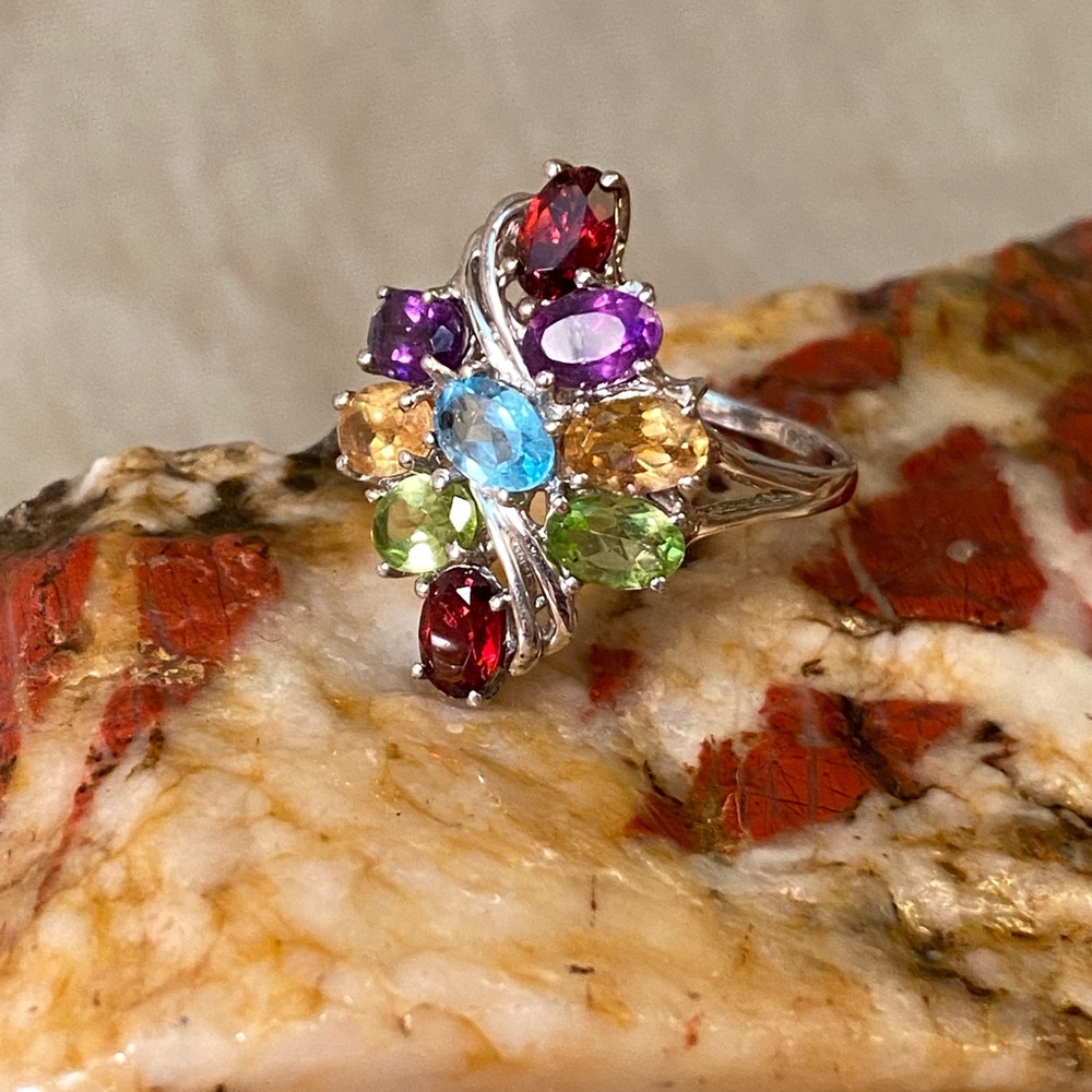 Multi Gem Ring - image 4